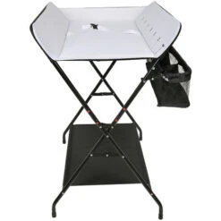 Fasciatoio Pieghevole Con Cesto Portaoggetti Per Cameretta Neonato - Nero-Bianco -Armonia Casa 35538811 3