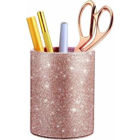 Portapennelli Per Trucco, Organizzatore Per Riporre Pennelli Per Trucco, Portapenne Rotondo, Portabicchieri Per Ragazze In PU Rosa Lucido Per Ufficio, Ufficio, Scuola, Casa 2 Portapennelli Per Trucco, Organizzatore Per Riporre Pennelli Per Trucco, Portapenne Rotondo, Portabicchieri Per Ragazze In PU Rosa Lucido Per Ufficio, Ufficio, Scuola, Casa - immagine 2