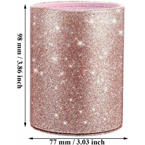 Portapennelli Per Trucco, Organizzatore Per Riporre Pennelli Per Trucco, Portapenne Rotondo, Portabicchieri Per Ragazze In PU Rosa Lucido Per Ufficio, Ufficio, Scuola, Casa 3 Portapennelli Per Trucco, Organizzatore Per Riporre Pennelli Per Trucco, Portapenne Rotondo, Portabicchieri Per Ragazze In PU Rosa Lucido Per Ufficio, Ufficio, Scuola, Casa - immagine 3