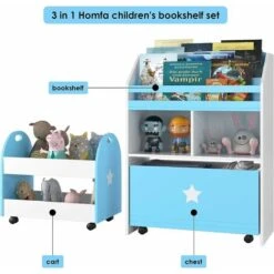 Homfa Set Di 2 Ripiani Portaoggetti Per Bambini Ripiano Con Cassetto 2 Scomparti 3 Scomparti Pensili Carrello Blu Bianco 60 X 30 X 86,5 Cm 49,5 X 30 X 44 Cm 8 Homfa Set Di 2 Ripiani Portaoggetti Per Bambini Ripiano Con Cassetto 2 Scomparti 3 Scomparti Pensili Carrello Blu Bianco 60 X 30 X 86,5 Cm 49,5 X 30 X 44 Cm -Armonia Casa 36585850 4