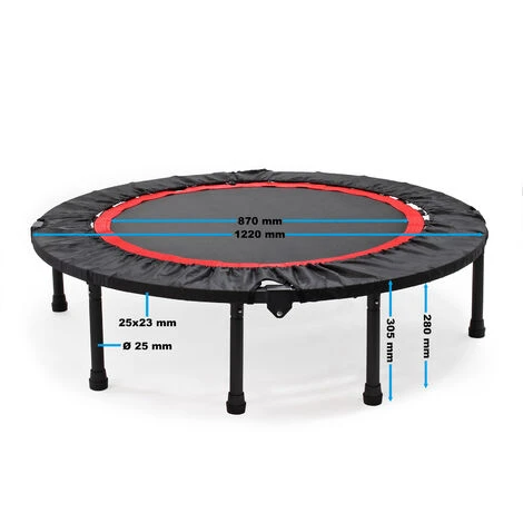 Trampolino Da Fitness Ø 122 Cm Max 150 Kg Allenamento Completo Di Resistenza E Muscoli Ripiegabile 4 Trampolino Da Fitness Ø 122 Cm Max 150 Kg Allenamento Completo Di Resistenza E Muscoli Ripiegabile - immagine 4