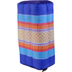 STANDARD - Cuscino Zafu Yoga E Meditazione Standard - Kapok 100% Naturale Ad Alta Densità - Comfort E Fermezza - Stabilità Del Sedile - Blu Arancio - X1 -Armonia Casa 36859810 3