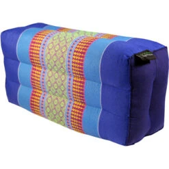 STANDARD - Cuscino Zafu Yoga E Meditazione Standard - Kapok 100% Naturale Ad Alta Densità - Comfort E Fermezza - Stabilità Del Sedile - Blu Arancio - X1 -Armonia Casa 36859810 4