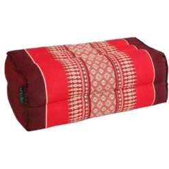STANDARD - Set Di 2 Cuscini Standard Zafu Yoga E Meditazione - Kapok 100% Naturale Ad Alta Densità - Comfort E Fermezza - Stabilità Del Sedile - Rosso Bordeaux / Turchese -Armonia Casa 36860071 3
