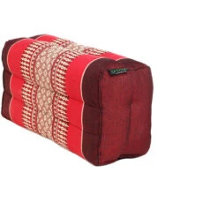 STANDARD - Set Di 2 Cuscini Standard Zafu Yoga E Meditazione - Kapok 100% Naturale Ad Alta Densità - Comfort E Fermezza - Stabilità Del Sedile - Rosso Bordeaux / Turchese -Armonia Casa 36860071 5