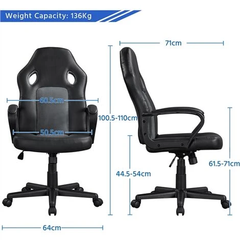 Yaheetech Sedia Scrivania Poltrona Ufficio Direzionale Presidenziale Ergonomica Girevole Schienale Alto In Rete Traspirante Reclinabile Altezza Regolabile Grigio 2 Yaheetech Sedia Scrivania Poltrona Ufficio Direzionale Presidenziale Ergonomica Girevole Schienale Alto In Rete Traspirante Reclinabile Altezza Regolabile Grigio - immagine 2