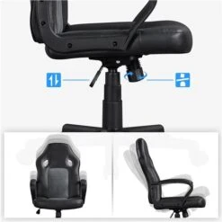 Yaheetech Sedia Scrivania Poltrona Ufficio Direzionale Presidenziale Ergonomica Girevole Schienale Alto In Rete Traspirante Reclinabile Altezza Regolabile Grigio 8 Yaheetech Sedia Scrivania Poltrona Ufficio Direzionale Presidenziale Ergonomica Girevole Schienale Alto In Rete Traspirante Reclinabile Altezza Regolabile Grigio -Armonia Casa 37279370 4