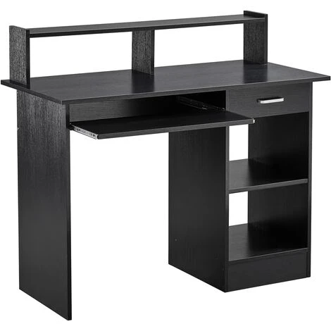 Yaheetech Scrivania Per Computer Fisso Pc Con Porta Tastiera Scorrevole Mensola Cassetto Da Ufficio Studio Salvaspazio 106 X 50 X 94 Cm Nera 1 Yaheetech Scrivania Per Computer Fisso Pc Con Porta Tastiera Scorrevole Mensola Cassetto Da Ufficio Studio Salvaspazio 106 X 50 X 94 Cm Nera
