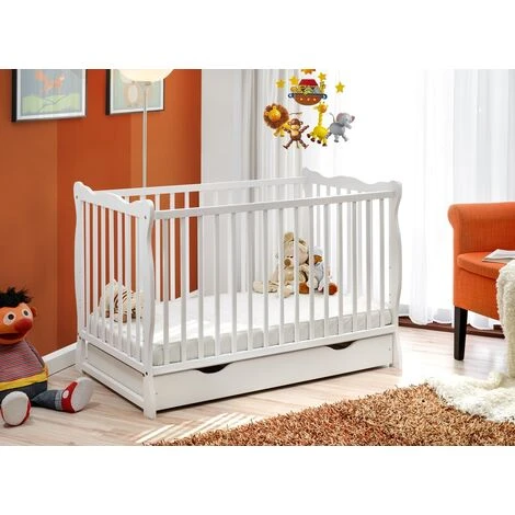 Letto Culla Bambini Neonati Con Cassettone 124x82x71 Cm In Legno Di Pino Ala Colore Bianco 1 Letto Culla Bambini Neonati Con Cassettone 124x82x71 Cm In Legno Di Pino Ala Colore Bianco