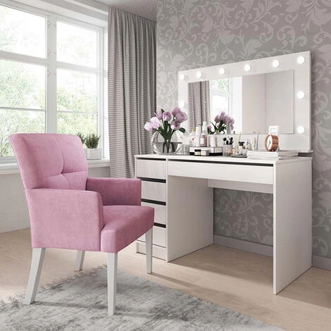 Scrivania Moderna ELIANA Gihome ® Porta Computer Bianco Ufficio Camera Pc Studio 3 Scrivania Moderna ELIANA Gihome ® Porta Computer Bianco Ufficio Camera Pc Studio - immagine 3