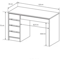 Scrivania Moderna ELIANA Gihome ® Porta Computer Bianco Ufficio Camera Pc Studio 9 Scrivania Moderna ELIANA Gihome ® Porta Computer Bianco Ufficio Camera Pc Studio -Armonia Casa 37534266 5