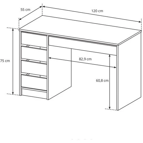 Scrivania Moderna ELIANA Gihome ® Porta Computer Bianco Ufficio Camera Pc Studio 5 Scrivania Moderna ELIANA Gihome ® Porta Computer Bianco Ufficio Camera Pc Studio - immagine 5