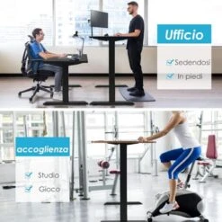 Scrivania Elettrica Regolabile In Altezza Regolabile, Struttura Elettrica Per Scrivania Sollevabile, Supporto Ergonomico Per Scrivania Per Casa E Ufficio, Portata Massiama 70 Kg -Armonia Casa 37994457 3