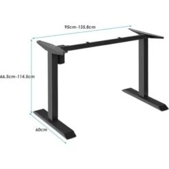Scrivania Elettrica Regolabile In Altezza Regolabile, Struttura Elettrica Per Scrivania Sollevabile, Supporto Ergonomico Per Scrivania Per Casa E Ufficio, Portata Massiama 70 Kg -Armonia Casa 37994457 5