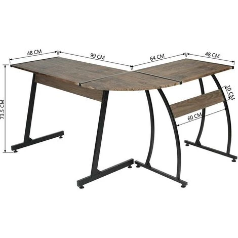 Scrivania Angolare Portapc Computer Tavolo Lavoro Ufficio Ad Angolo Noce 2 Scrivania Angolare Portapc Computer Tavolo Lavoro Ufficio Ad Angolo Noce - immagine 2