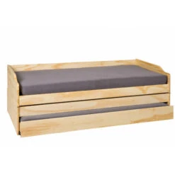 Dmora Letto Singolo Trasformabile In Tre Letti, In Pino Naturale, Cm 90x200, Con Imballo Rinforzato -Armonia Casa 38269837 2