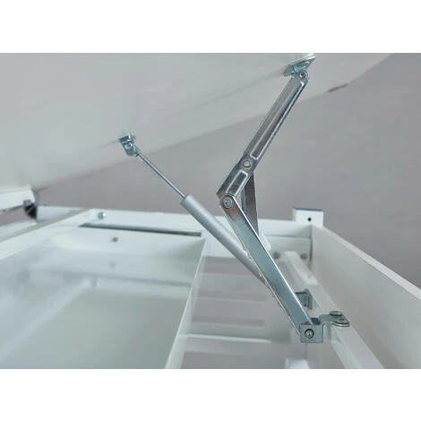 Dmora Scrivania Regolabile In Altezza Con Ripiano Inclinabile, In Metallo Bianco, Cm 110x68x55-78, Con Imballo Rinforzato 5 Dmora Scrivania Regolabile In Altezza Con Ripiano Inclinabile, In Metallo Bianco, Cm 110x68x55-78, Con Imballo Rinforzato - immagine 5