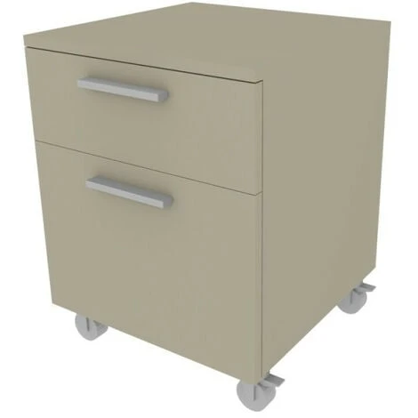 709C - Cassettiera Cameretta-ufficio L 45 Con Ruote E 2 Cassetti H.16+h.32, Con Guide A Chiusura Rallentata 45x45x60 (LxPxH) - Ecru Cappuccino 1 709C - Cassettiera Cameretta-ufficio L 45 Con Ruote E 2 Cassetti H.16+h.32, Con Guide A Chiusura Rallentata 45x45x60 (LxPxH) - Ecru Cappuccino