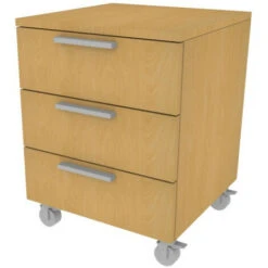 709C3 - Cassettiera Cameretta-ufficio L 45 Con Ruote E 3 Cassetti H.16, Con Guide A Chiusura Rallentata 45x45x60 (LxPxH) - Rosso -Armonia Casa 39160750 4