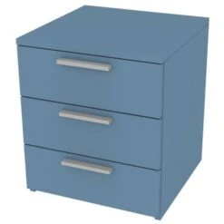 709CZ3 - Cassettiera Cameretta-ufficio L 45 E 3 Cassetti H.16, Con Guide A Chiusura Rallentata 45x45x51,8 (LxPxH) - Avio/Marina