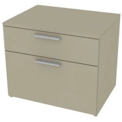 809CZ - Cassettiera Cameretta-ufficio L 60 E 2 Cassetti H.16, E H. 32 Con Guide A Chiusura Rallentata 60x45x51,8 (LxPxH) - Grigio Fumo -Armonia Casa 39160884 4