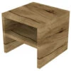 PUR454 - Comodino A Giorno Con Ripiano, Semplice Design 45x45x41 (LxPxH) - Quercia