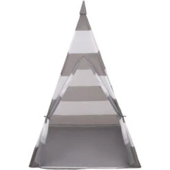 Selonis Tenda Indiana Tipi Gioco Per Bambini Con 100 Palline Colorate, Righe Grigio-Bianco:Perla/Grigio/Trasp/Rosa Chiaro -Armonia Casa 39461518 3