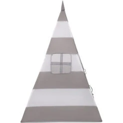 Selonis Tenda Indiana Tipi Gioco Per Bambini Con 100 Palline Colorate, Righe Grigio-Bianco:Perla/Grigio/Trasp/Rosa Chiaro -Armonia Casa 39461518 4