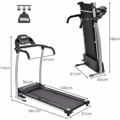 Tapis Roulant Elettrico Pieghevole, Tapis Roulant Con Schermo E Monitor Pulsazioni, 1-12 Km/h, Nero -Armonia Casa 39665919 4