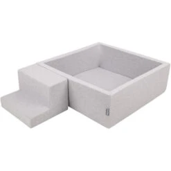 KiddyMoon Area Di Gioco In Schiuma Con Quadrato Piscina Di Palline (200 Palline) Per Bambini, Grigioch:Perla/Grigio/Trasparente/Azzurro/Menta -Armonia Casa 39781360 3