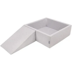 KiddyMoon Area Di Gioco In Schiuma Con Quadrato Piscina Di Palline (200 Palline) Per Bambini, Grigioch:Bianco/Grigio/Menta -Armonia Casa 39781532 3