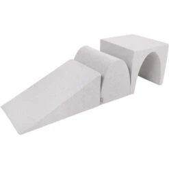 KiddyMoon Area Di Gioco In Schiuma Con Tondo Piscina Di Palline (200 Palline) Per Bambini, Grigioch:Bianco/Grigio/Rosa Chiaro -Armonia Casa 39781537 4