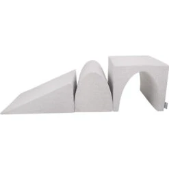 KiddyMoon Area Di Gioco In Schiuma Con Tondo Piscina Di Palline (200 Palline) Per Bambini, Grigioch:Bianco/Grigio/Rosa Chiaro -Armonia Casa 39781537 5