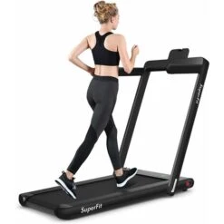 Tapis Roulant Elettrico Pieghevole, Velocit¨¤ Regolabile 1-12 Km/h, Altoparlante Bluetooth E Display A LED, Con Telecomando E Supporto Per Telefono, Portata 120 Kg