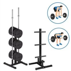 Yaheetech Rastrelliera Pesi Dischi Supporto Per Manubri Piastre Per Pesi Portata 400 Kg Albero Rastrelliera Olimpica Allenamento In Metallo Per Fitness Da Palestra Uso Domestico -Armonia Casa 40252923 4