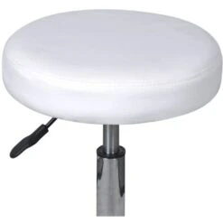 Nova Sgabello Da Ufficio Set 2 Pz In Ecopelle Con Ruote Con Sollevamento A Gas Vari Colori Colore : BIANCO -Armonia Casa 40339741 3