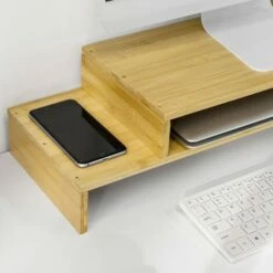 SoBuy Supporto Monitor Pc Da Scrivania Per 2 Monitors Con Altezze Regolabili Supporto Monitor Scrivania Accessori Scrivania BBF07-N -Armonia Casa 41821927 3