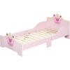HOMCOM Letto Per Bambini Da 3-6 Anni In Legno - Rosa