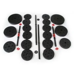 Set Di Manubri E Barre Peso 50 Kg Keboo Serie 300 Con 18 Dischi, 2 Barre Da 40 Cm E 2 Barre Da 75 Cm -Armonia Casa 42263139 4