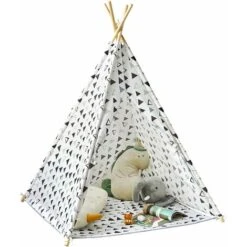 SoBuy Tenda Indiani Bambini Teepee Bambini Casette Bambini Tenda Per Bambini Casetta Da Giardino Per Bambini Modello Triangolo OSS03-A02