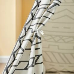SoBuy Tenda Indiani Bambini Teepee Bambini Casette Bambini Tenda Per Bambini Casetta Da Giardino Per Bambini Modello Geometria OSS03-A03 -Armonia Casa 42844499 3