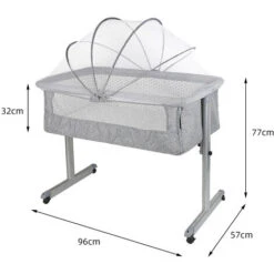 Lettino E Culla Co-Sleeping Su Ruote Con Zanzariera Per Bebè 0-36 Mesi -Armonia Casa 45320684 4