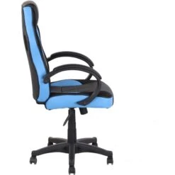 Poltrona Gaming Gioco Imbottita Ecopelle Ragazzi Ufficio Ergonomica Nero Blu -Armonia Casa 45409719 4