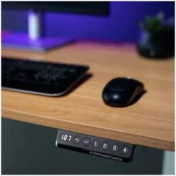 Scrivania Regolabile In Altezza Elettrica 73 - 123 Cm Marrone Bianca -Armonia Casa 45686878 5