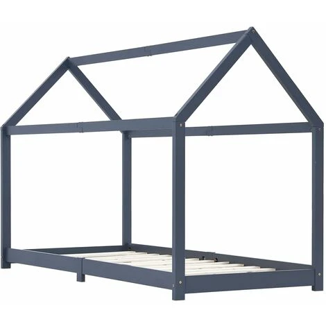 Nova Letto Per Bambini Grigio In Legno Massello Di Pino Varie Dimensioni Dimensioni : 80x160 Cm 2 Nova Letto Per Bambini Grigio In Legno Massello Di Pino Varie Dimensioni Dimensioni : 80x160 Cm - immagine 2