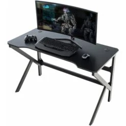 Scrivania Gaming Lewiston LED Rosso