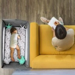 Culla E Altezza Regolabile，con Letto Laterale Lettino Per Camera Da Letto Soggiorno Da Viaggio,zanzariera 925870-87cm -Armonia Casa 47300853 4