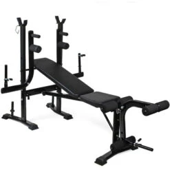 Stazione Di Allenamento Panca Per Pesi Pieghevole Fino A 200 Kg Curl Braccia E Gambe Portabilanciere