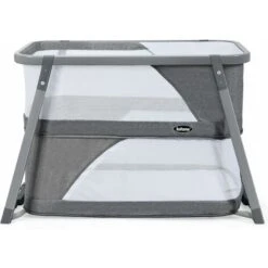 GOPLUS Culla Per Neonati 3 In 1, Trasportabile, Pieghevole, Lettino Da Campeggio, Grigio, Lacci Di Sicurezza, Culla Dondolo Con Materasso Removibile E Lavabile, 97,5x58x69,5 Cm -Armonia Casa 48590221 4