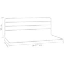 Sponda Letto Di Sicurezza Per Bambini (76-137)x55 Cm In Ferro VidaXL -Armonia Casa 49605638 3